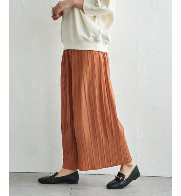 ikka「さらっとプリーツワイドパンツ」|その他|