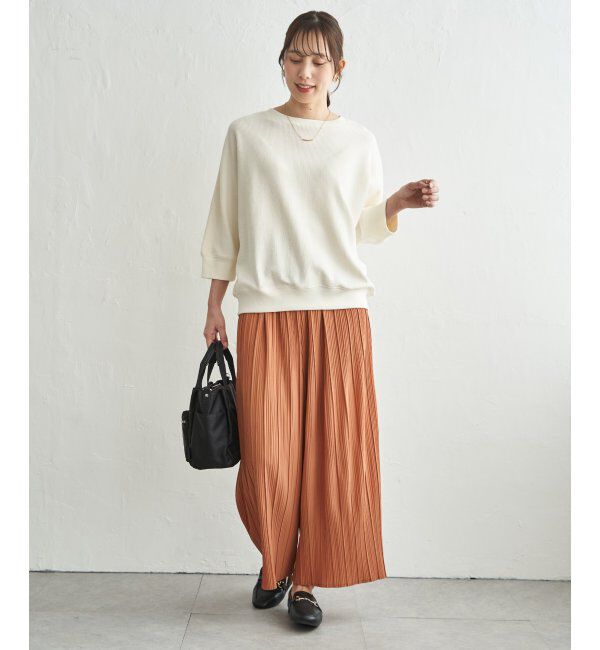 ikka「さらっとプリーツワイドパンツ」|その他|