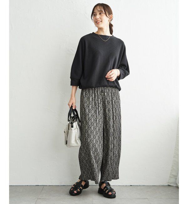 ikka「さらっとプリーツワイドパンツ」|その他|