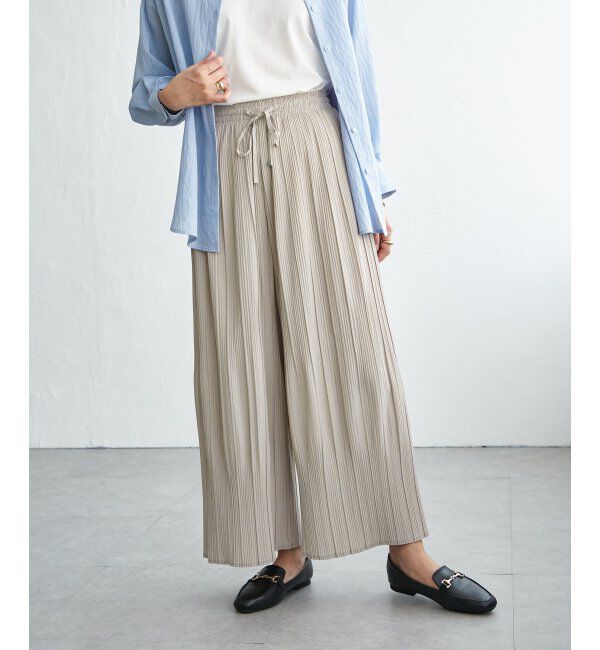 ikka「さらっとプリーツワイドパンツ」|その他|