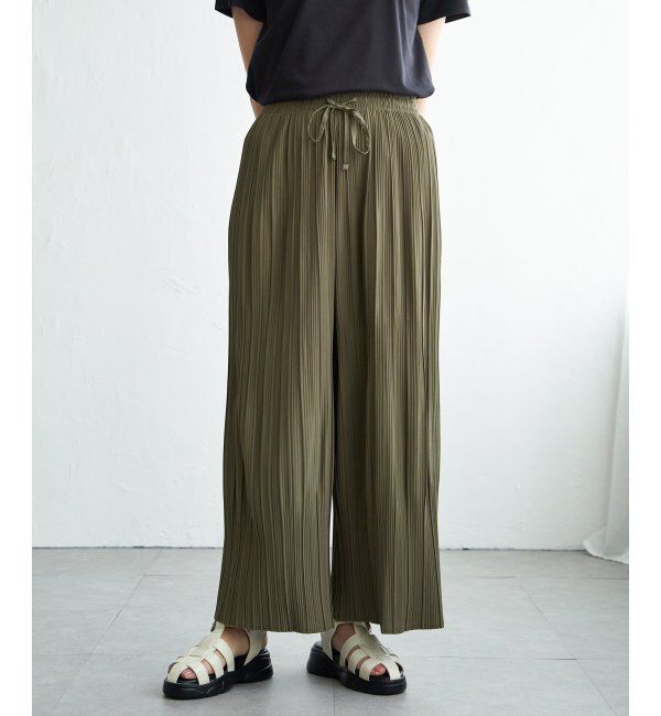 ikka「さらっとプリーツワイドパンツ」|その他|