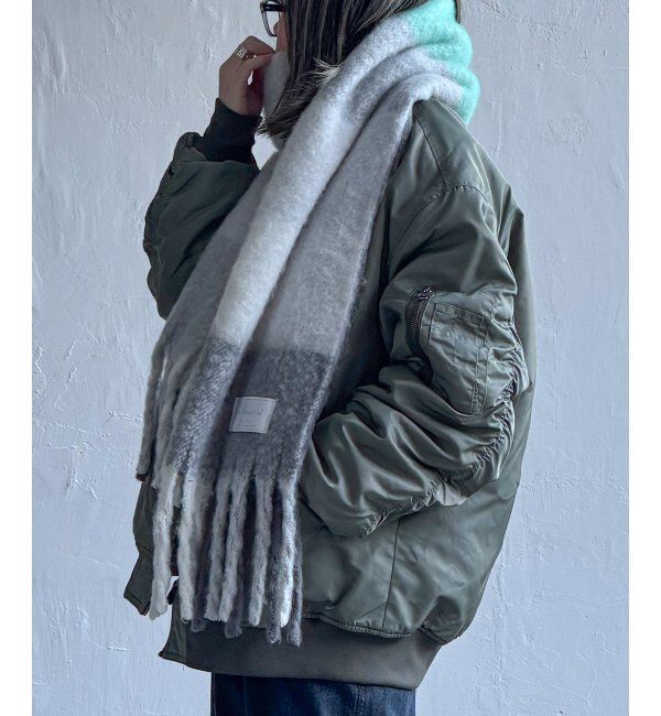 Lbc with Life「ブロックチェックストール」|マフラー|