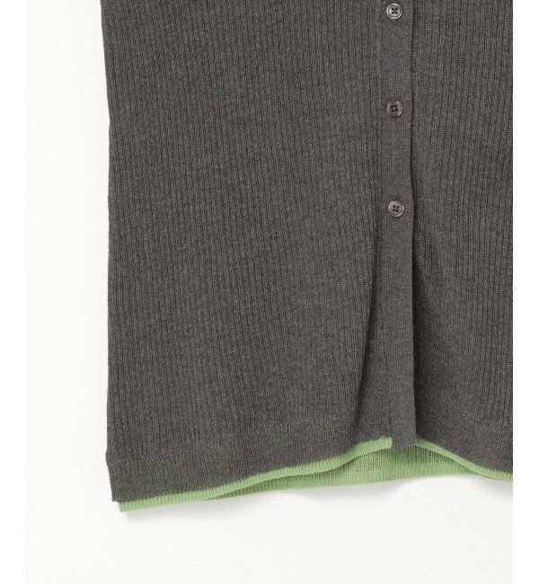 VENCE share style「麻タッチ襟付きカーディガン」|カーディガン|