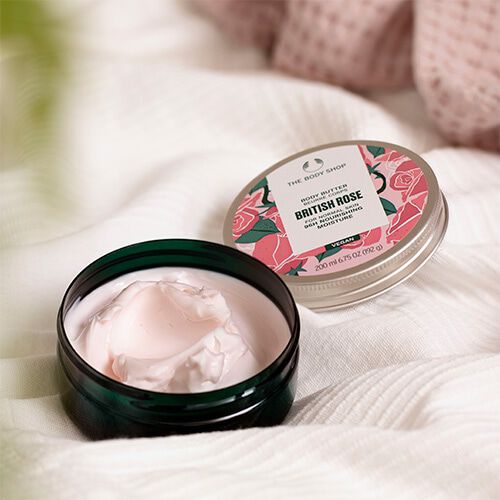 THE BODY SHOP「ボディバター ブリティッシュローズ 200mL」|ボディ保湿|
