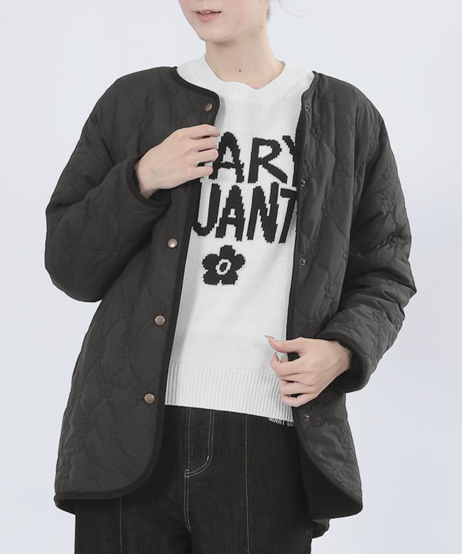 MARY QUANT「リバーシブル キルト ブルゾン」|ダウン|