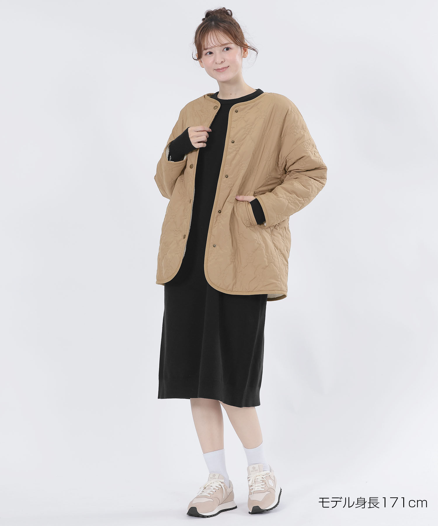 MARY QUANT「リバーシブル キルト ブルゾン」|ダウン|