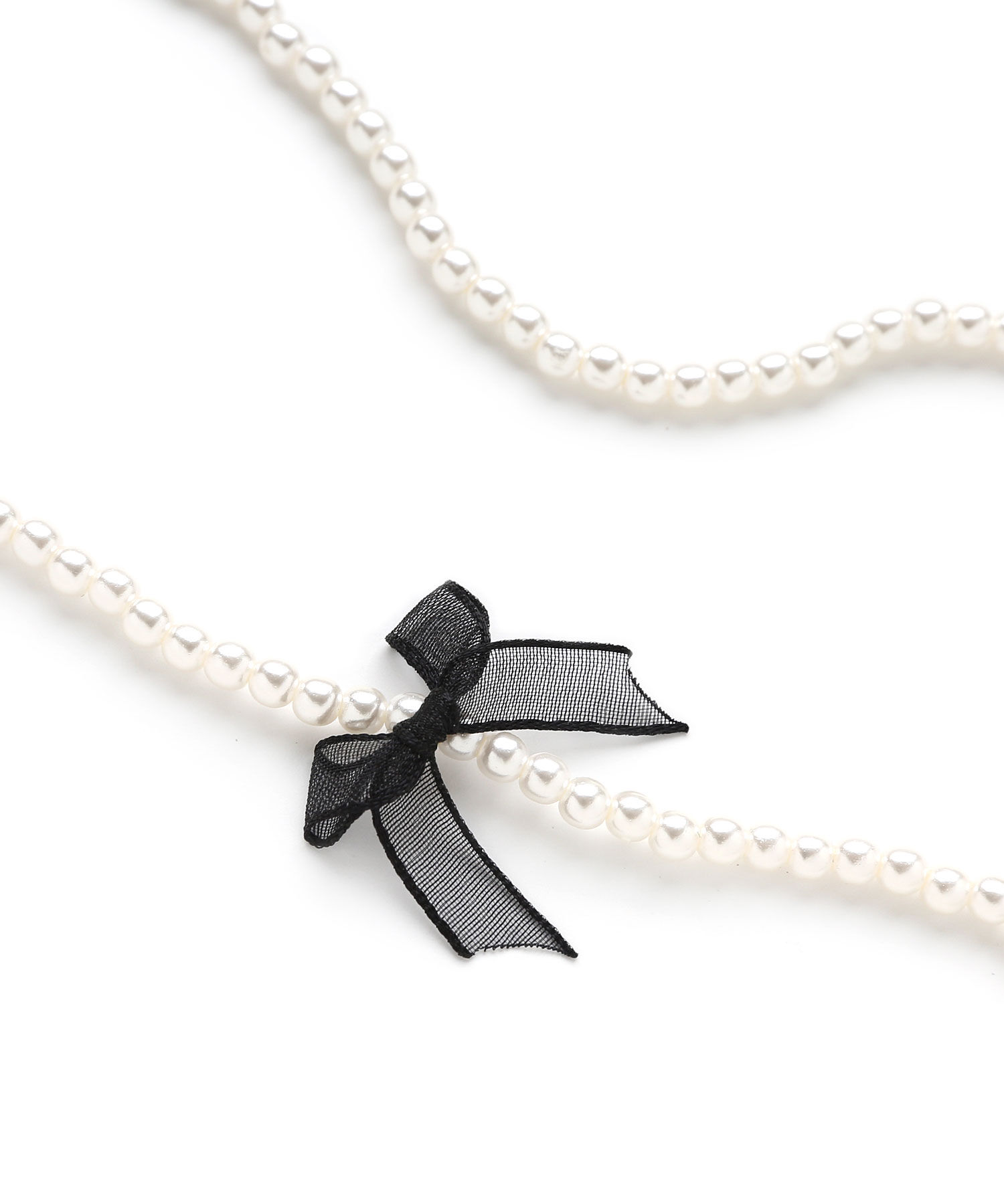 colleca la「リボン付きロングパールネックレス」|ネックレス|