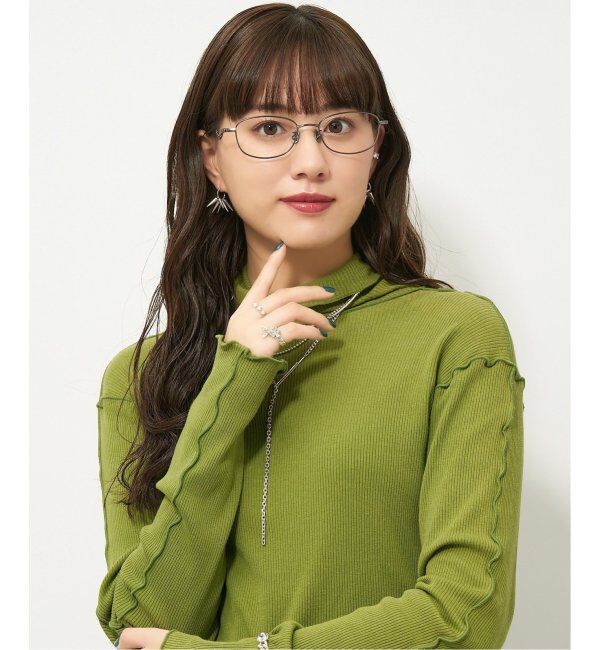  「【LOVE BY e.m.コラボ】&ldquo;atmosphere&rdquo;｜スクエア型メタルフレーム｜Zoff｜LOVE BY e.m. レンズ交換券付」|メガネ|