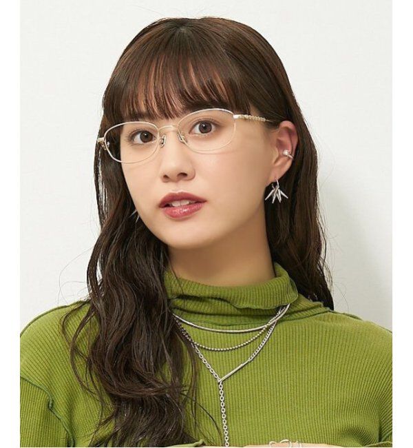  「【LOVE BY e.m.コラボ】&ldquo;atmosphere&rdquo;｜スクエア型メタルフレーム｜Zoff｜LOVE BY e.m. レンズ交換券付」|メガネ|