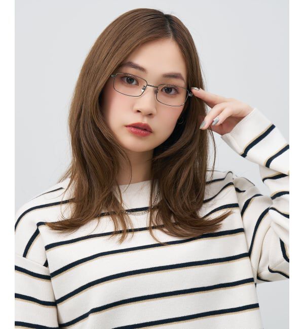  「ウェリントン 横長 メガネ | メタルフレーム 眼鏡 伊達メガネ 度付き 度なし ユニセックス レンズ交換券付」|メガネ|