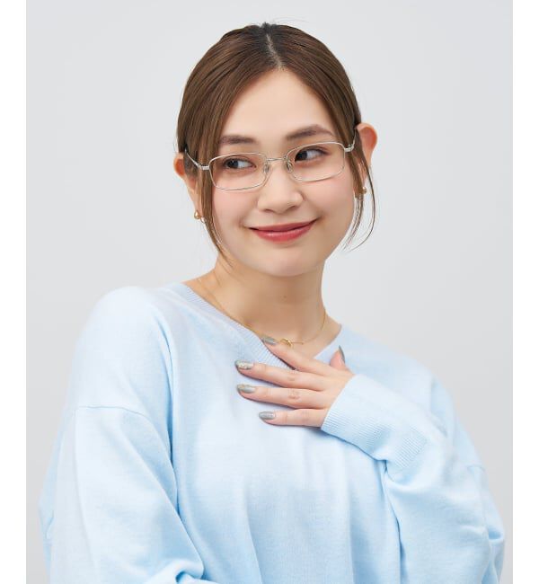  「ウェリントン 横長 メガネ | メタルフレーム 眼鏡 伊達メガネ 度付き 度なし ユニセックス レンズ交換券付」|メガネ|