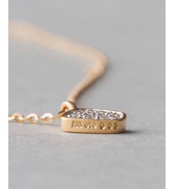 ete「[レイヤード] K18YG サーフェス ダイヤモンド ネックレス」|ネックレス|