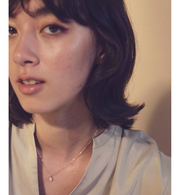 ete「[レイヤード] K18YG サーフェス ダイヤモンド ネックレス」|ネックレス|