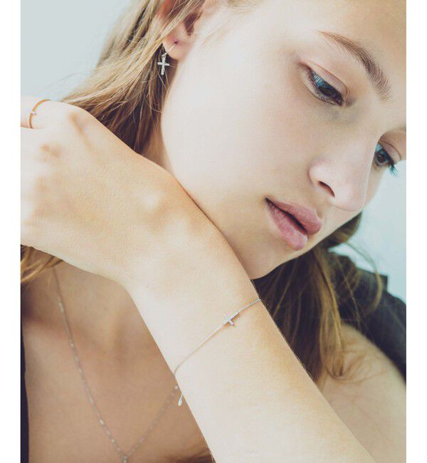 ete「PT900/850 クロス ダイヤモンド ブレスレット」|ブレスレット・バングル|