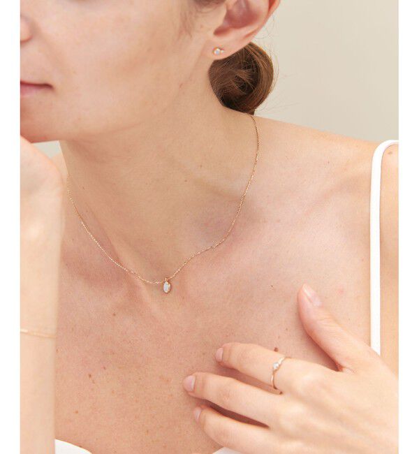 ete「K10YG オパール ネックレス」|ネックレス|