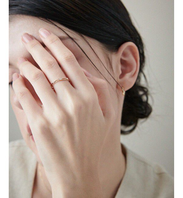 ete「[レイヤード] K10YG ダイヤモンド リング」|リング|