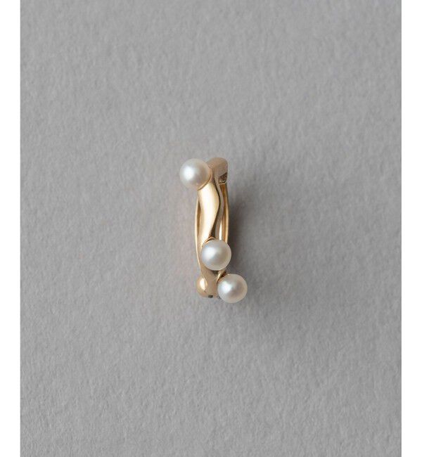 ete「K10YG パール ハグカフ　リバーシブル」|イヤーカフ|