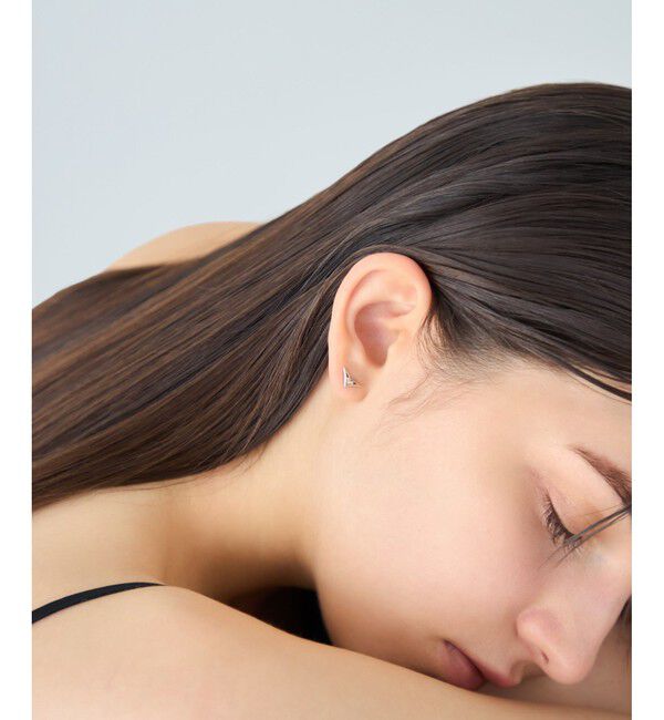 ete「[ムーンリット] K18MPG ダイヤモンド ピアス」|ピアス|