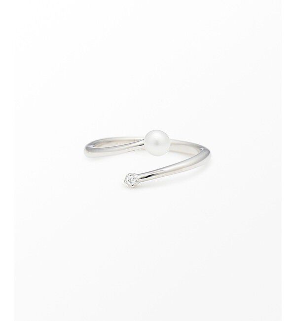 Jouete「[フォークリング] ダイヤモンド&times;パール」|リング|プラチナム