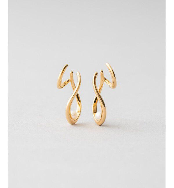 Jouete「ダブルイヤリング パール」|イヤリング|イエローゴールド