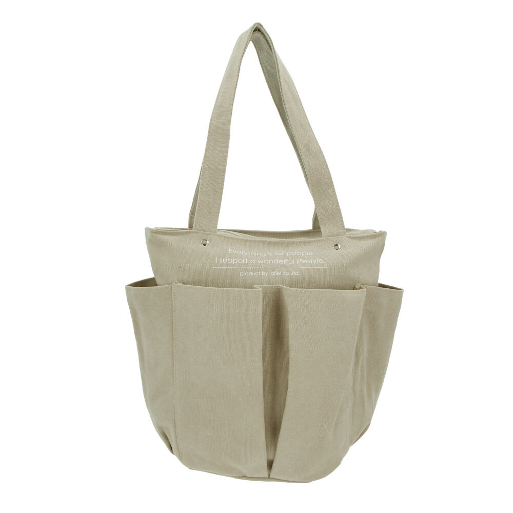 BACKYARD FAMILY「キャンバス トート ポケットたくさん 通販 大容量 トートバッグ デイパック ビッグサイズ」|トートバッグ|グレー1
