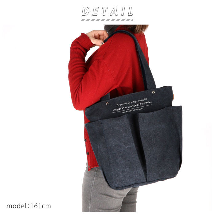 BACKYARD FAMILY「キャンバス トート ポケットたくさん 通販 大容量 トートバッグ デイパック ビッグサイズ」|トートバッグ|