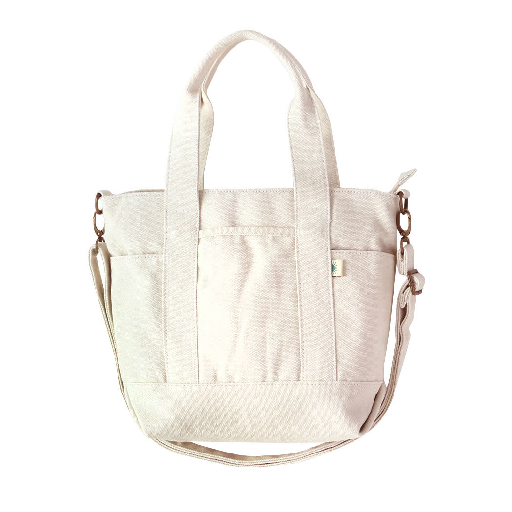 BACKYARD FAMILY「2wayトートバッグ トートバッグ キャンバス 2wayトートバッグ ファスナー付き レディース」|トートバッグ|ホワイト1