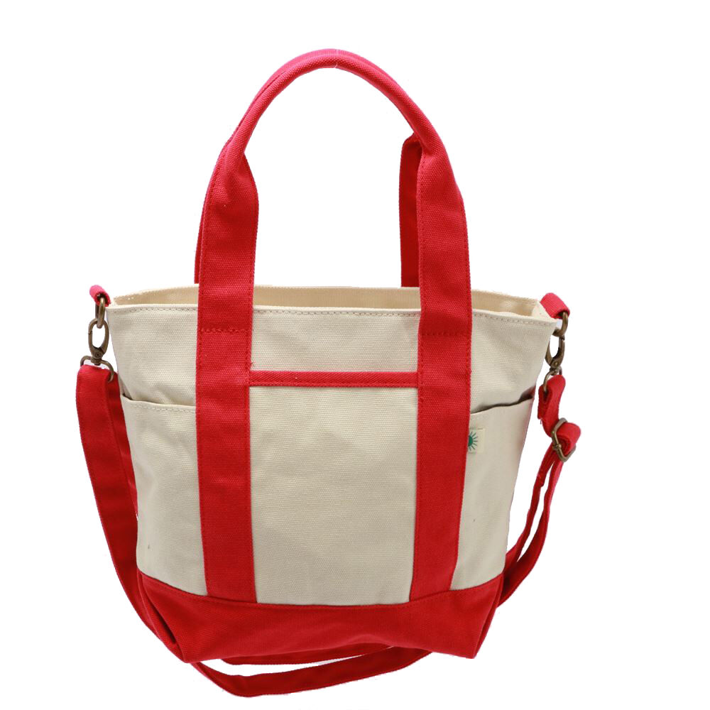BACKYARD FAMILY「2wayトートバッグ トートバッグ キャンバス 2wayトートバッグ ファスナー付き レディース」|トートバッグ|レッド2