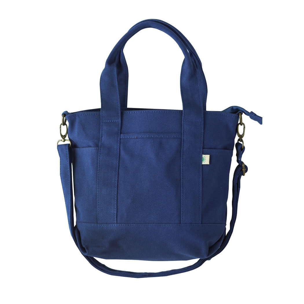BACKYARD FAMILY「2wayトートバッグ トートバッグ キャンバス 2wayトートバッグ ファスナー付き レディース」|トートバッグ|ブルー1