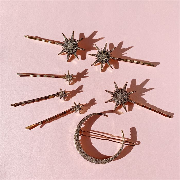 BACKYARD FAMILY「ブライダル ヘアアクセサリー 通販 ヘアピン 7本セット 星 大きめ スターモチーフ おしゃれ」|その他|