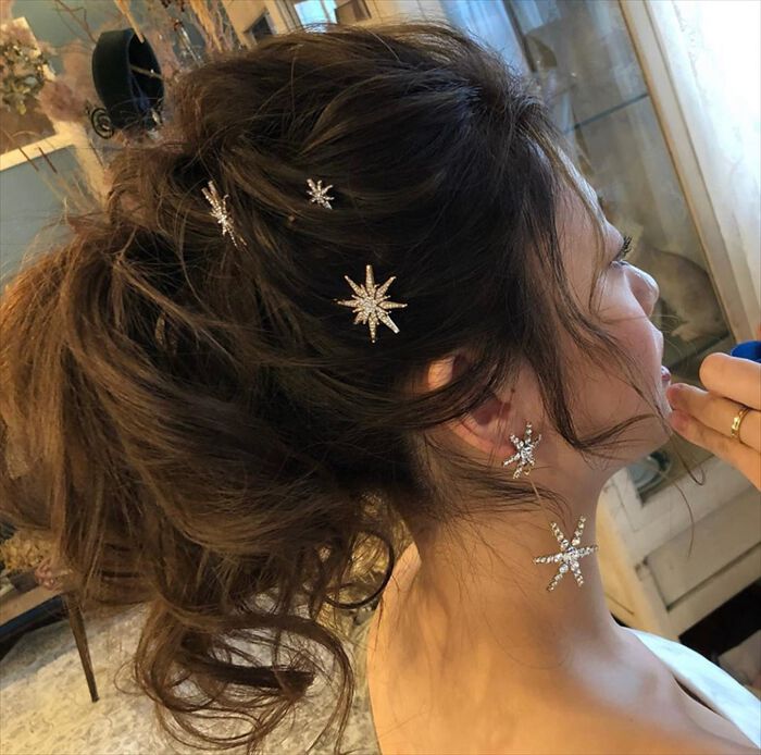 BACKYARD FAMILY「ブライダル ヘアアクセサリー 通販 ヘアピン 7本セット 星 大きめ スターモチーフ おしゃれ」|その他|