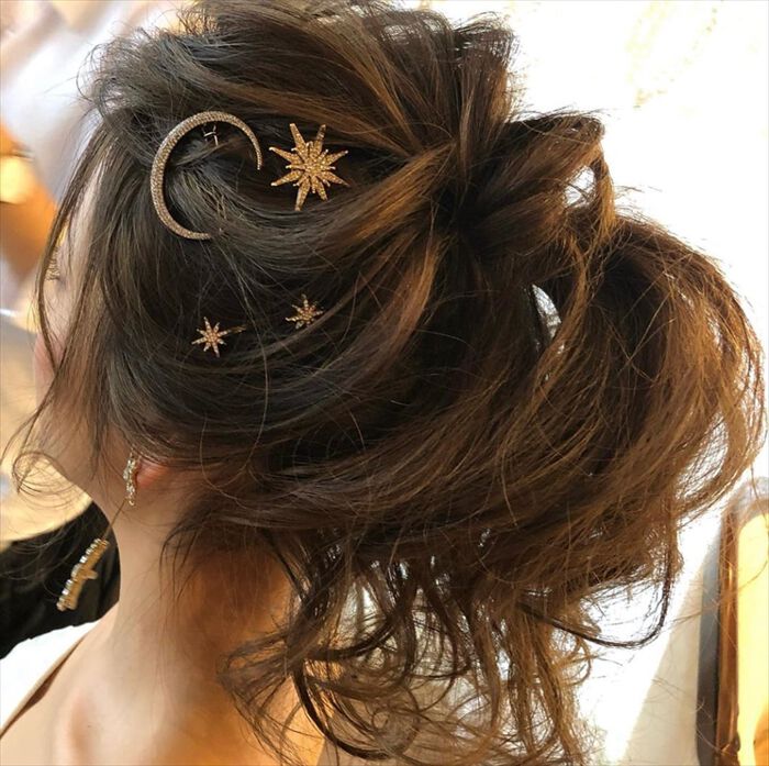 BACKYARD FAMILY「ブライダル ヘアアクセサリー 通販 ヘアピン 7本セット 星 大きめ スターモチーフ おしゃれ」|その他|