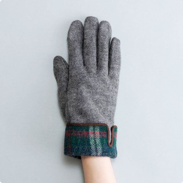 BACKYARD FAMILY「クロダ 手袋 レディース 通販 グローブ 手ぶくろ 暖かい かわいい 通勤 通学 タータンチェック」|手袋|