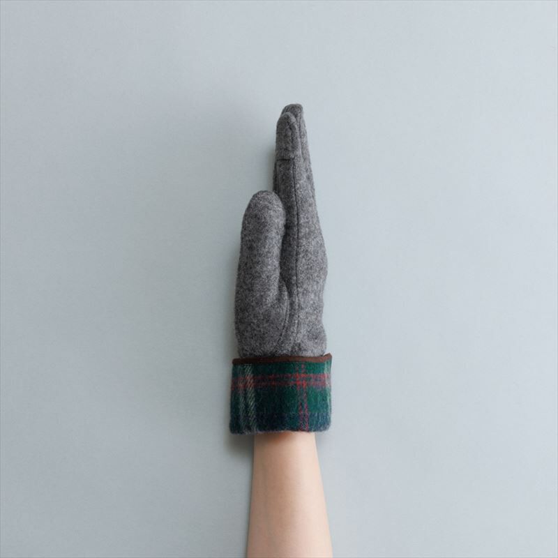 BACKYARD FAMILY「クロダ 手袋 レディース 通販 グローブ 手ぶくろ 暖かい かわいい 通勤 通学 タータンチェック」|手袋|