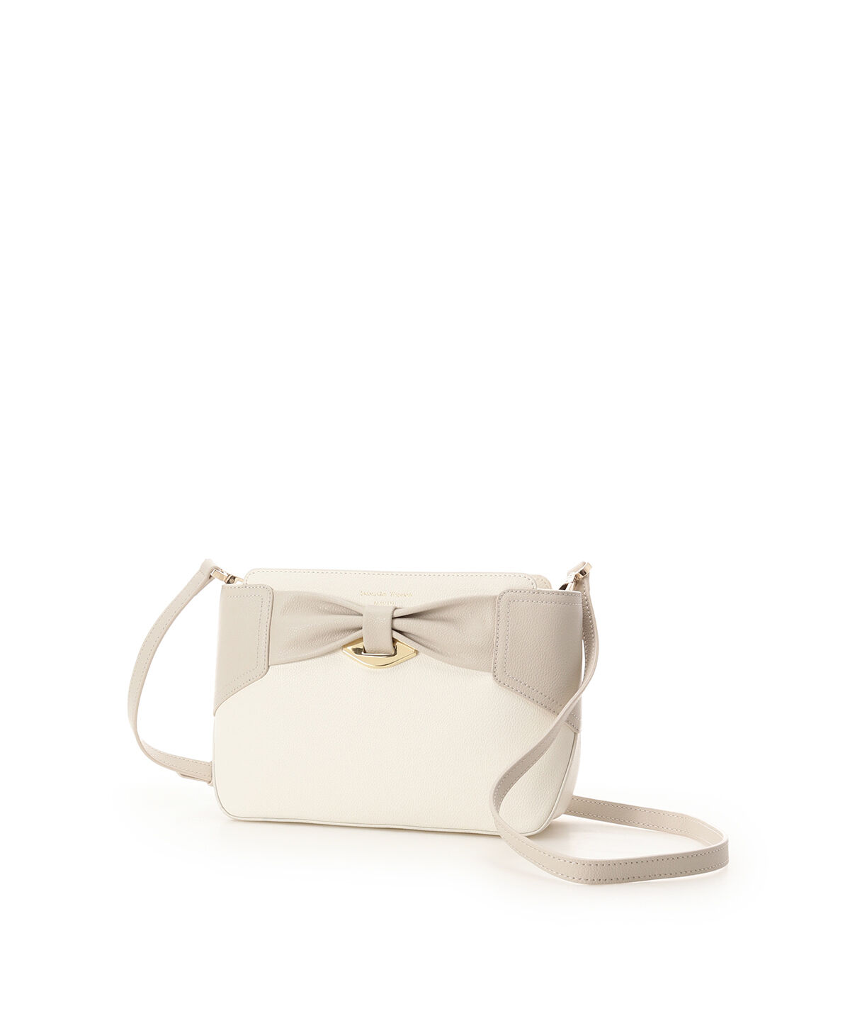 Samantha Thavasa「バイカラーリボンモチーフ スプリットレザーショルダーバッグ」|ショルダー・メッセンジャー|