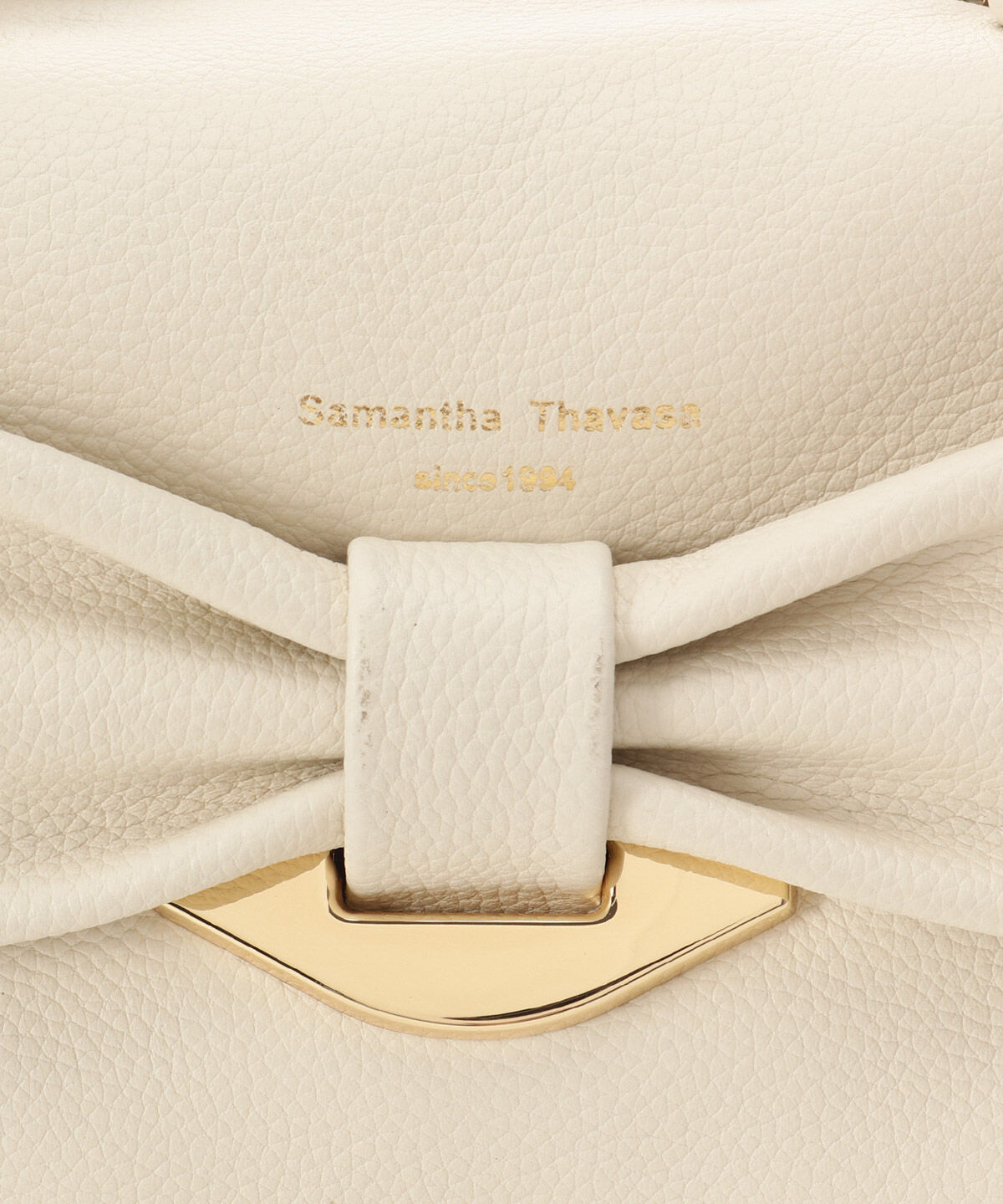 Samantha Thavasa「リボンモチーフ レザーハンドバッグ」|ハンドバッグ|