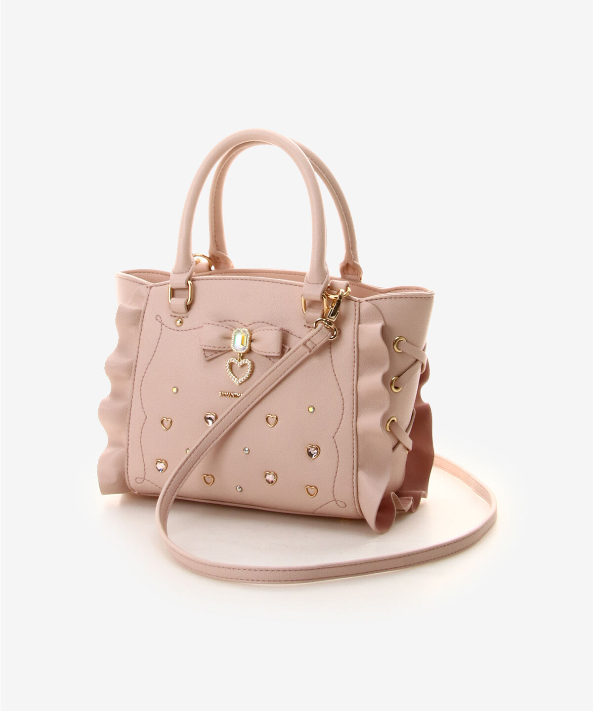 Samantha Vega「サイドレースアップリボンビジューミニフラッター」|ショルダー・メッセンジャー|