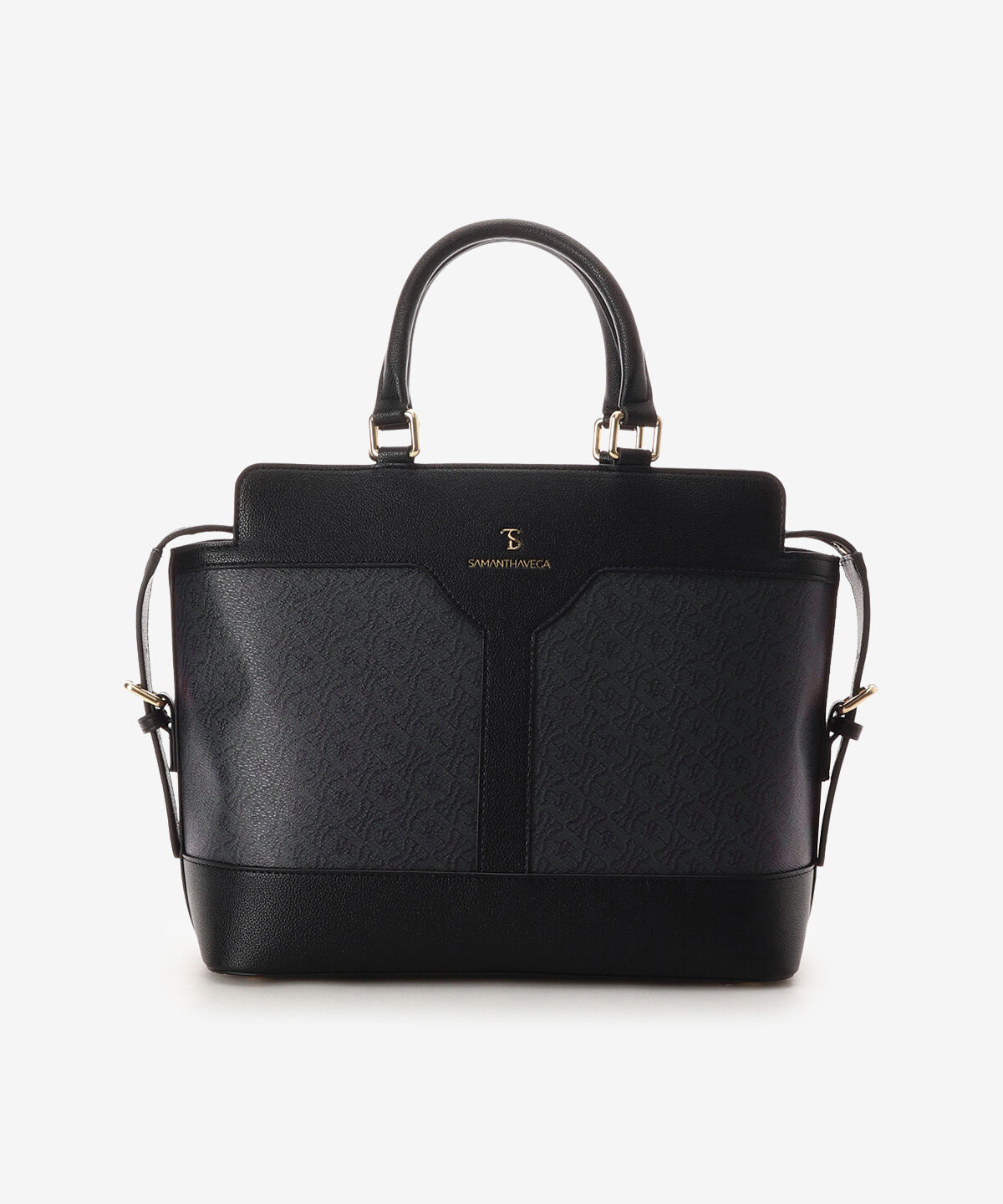 Samantha Vega「クロスプリントハンドバッグ（小）」|ハンドバッグ|ブラック
