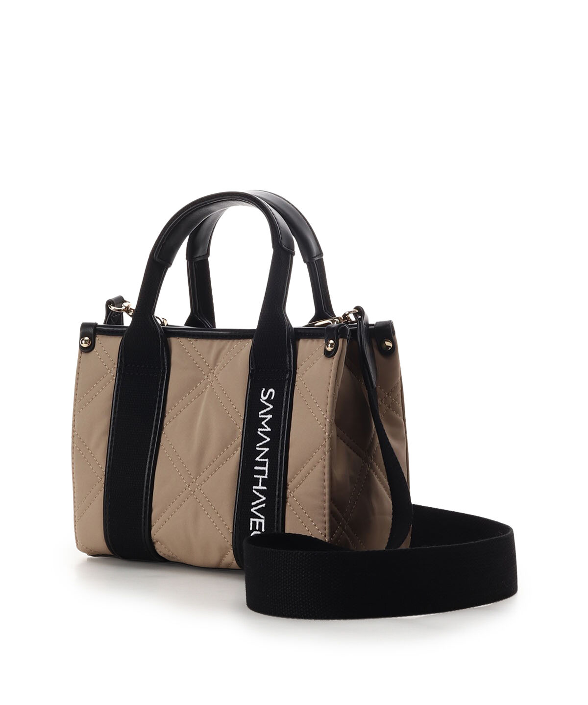 Samantha Vega「ロゴテープキルティングハンドバッグ（ミニ）」|ショルダー・メッセンジャー|