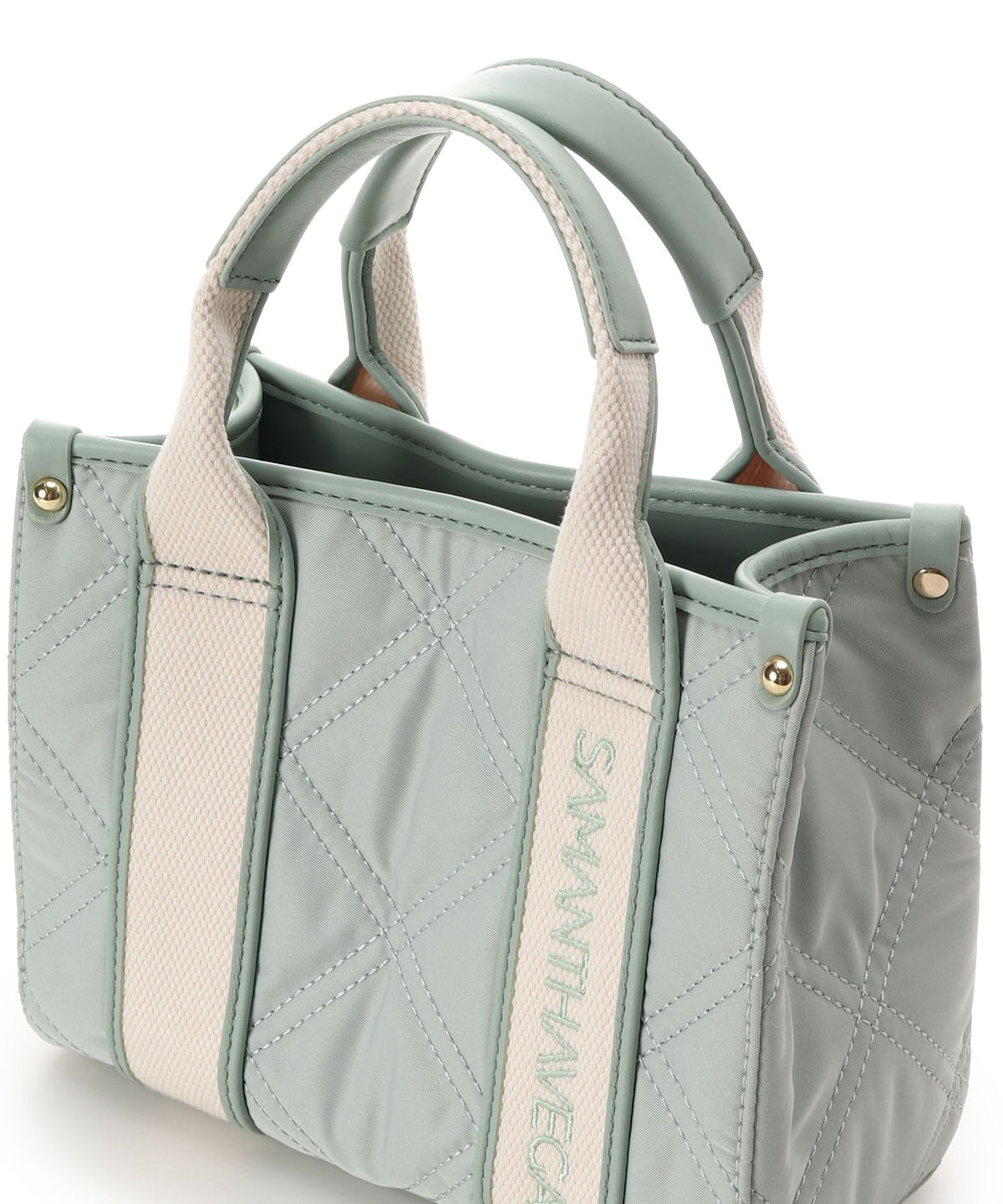 Samantha Vega「ロゴテープキルティングハンドバッグ（ミニ）」|ショルダー・メッセンジャー|