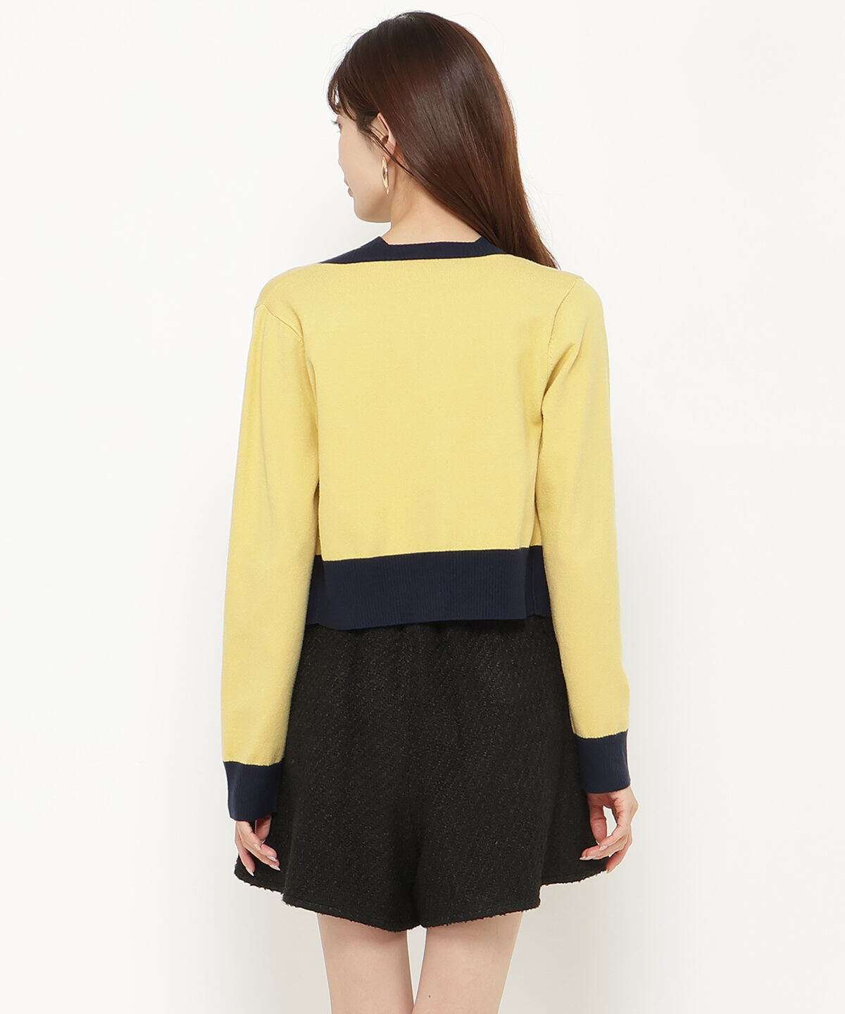 アンドクチュール「配色ニットアンサンブル」|カーディガン|