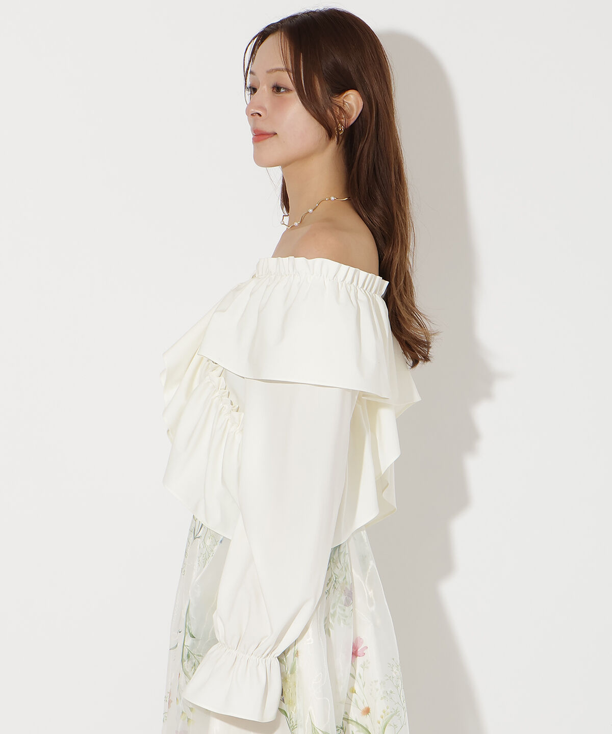 アンドクチュール「フリルクロスブラウス」|シャツ・ブラウス|