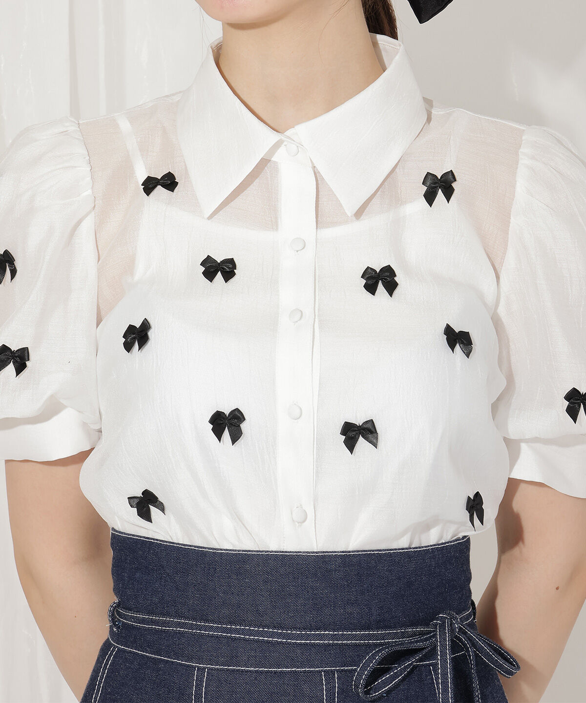 WILLSELECTION「リボンシアーブラウス」|シャツ・ブラウス|