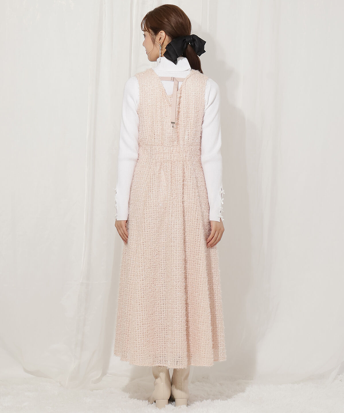 WILLSELECTION「フリンジチェックジャンスカ」|ジャンパースカート|