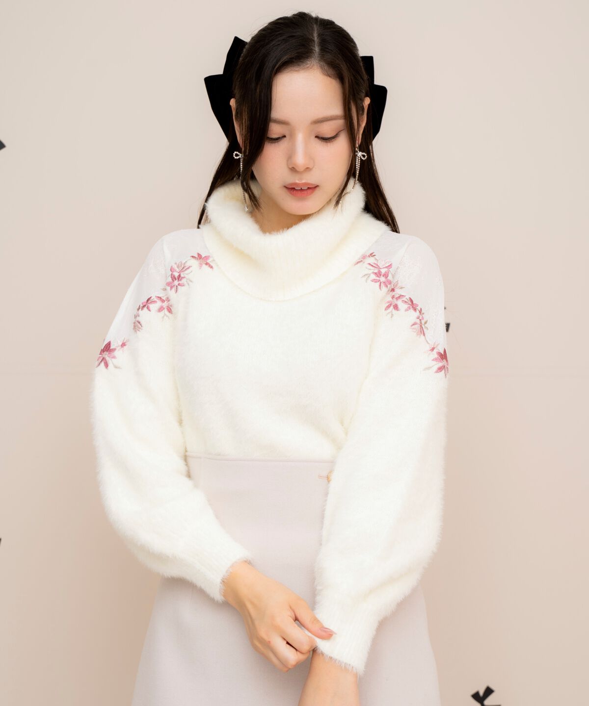 WILLSELECTION「刺繍シャギーニットプルオーバー」|ニット・セーター|