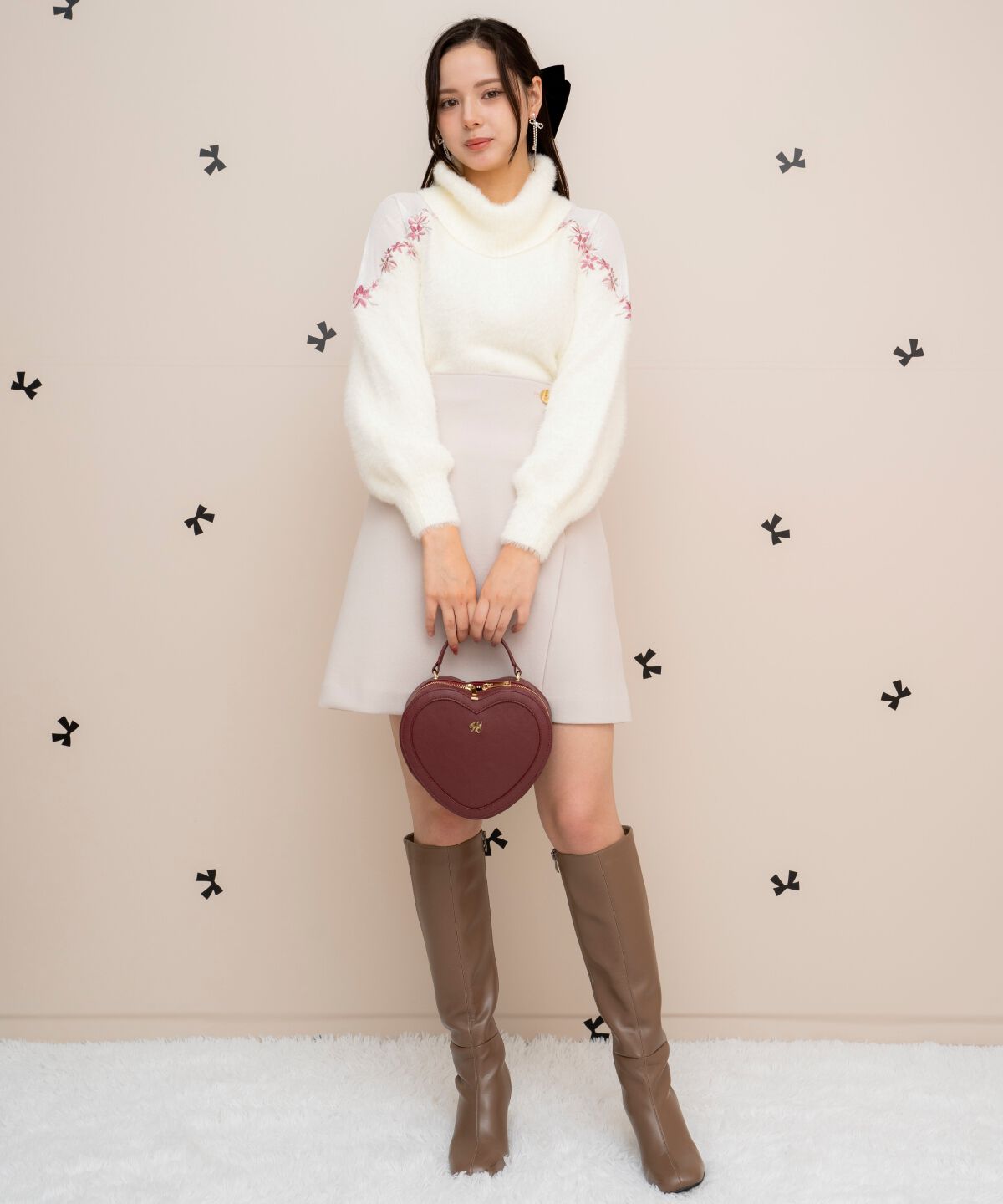 WILLSELECTION「刺繍シャギーニットプルオーバー」|ニット・セーター|