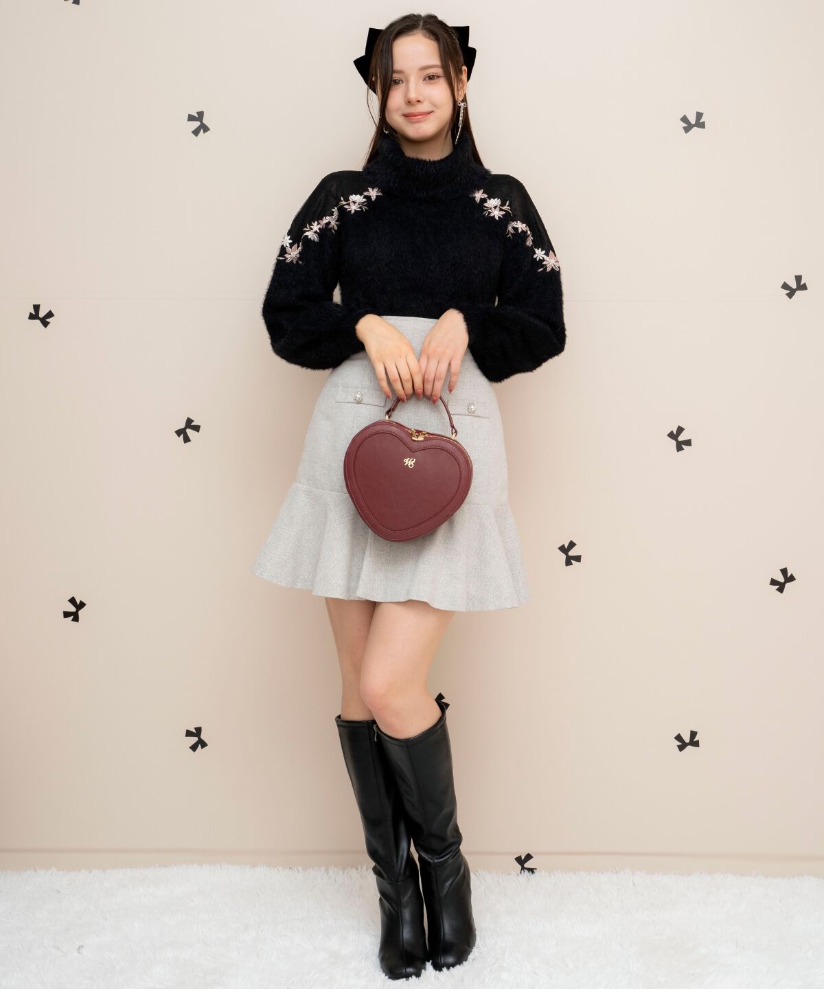 WILLSELECTION「刺繍シャギーニットプルオーバー」|ニット・セーター|