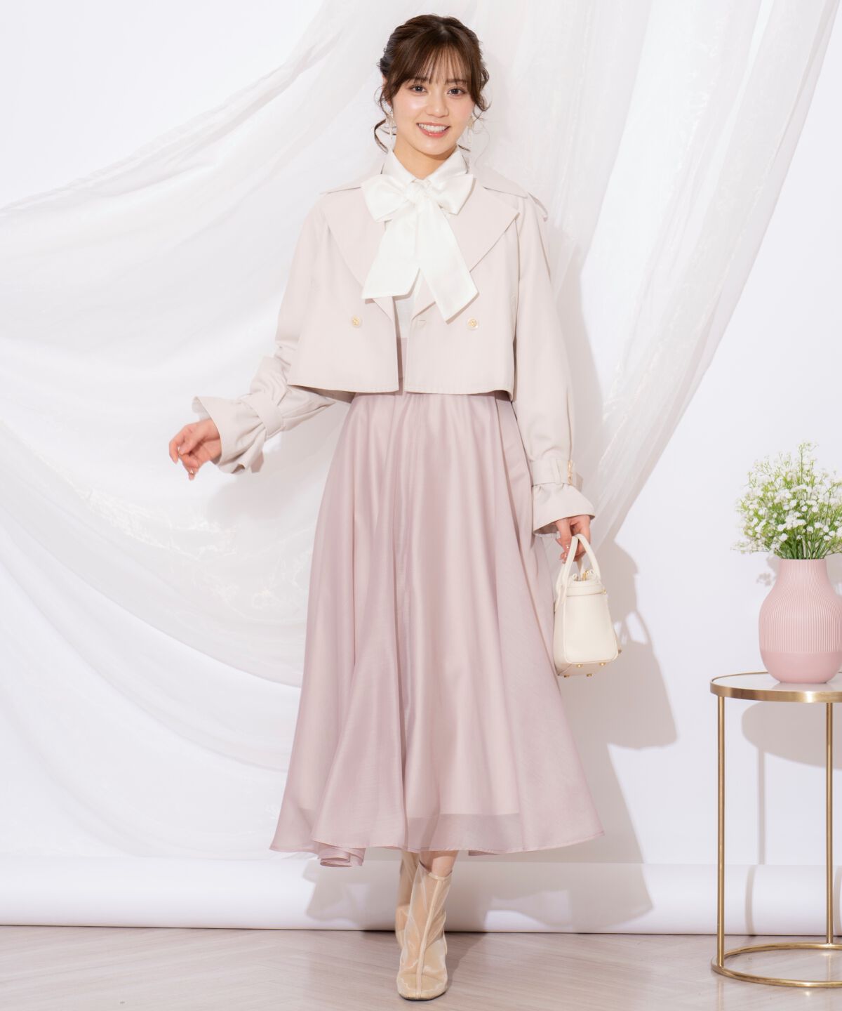 WILLSELECTION「キャンディスリーブショートトレンチコート」|トレンチコート|