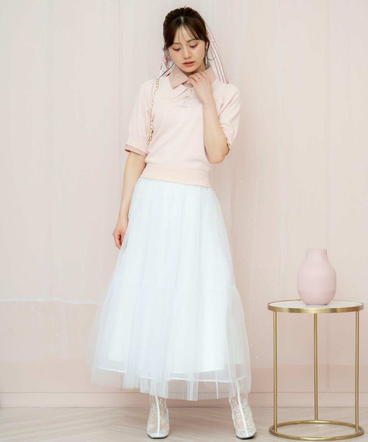 WILLSELECTION「レイヤード風ポロニット」|ニット・セーター|