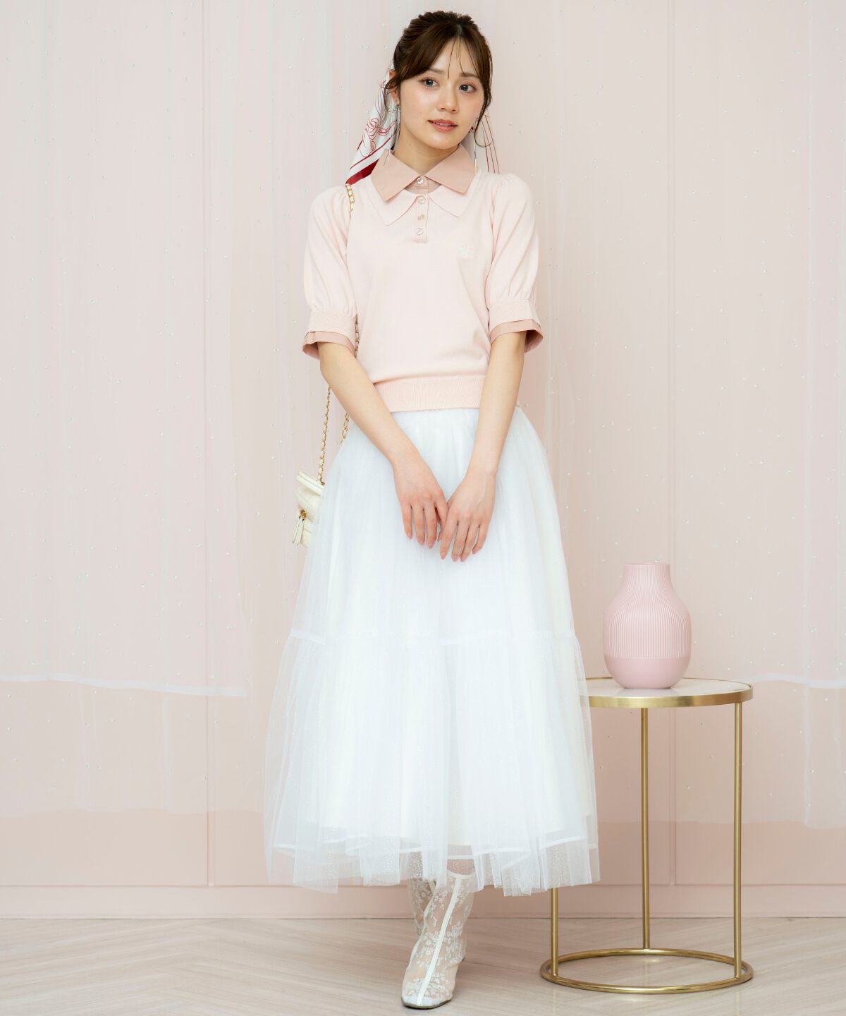 WILLSELECTION「レイヤード風ポロニット」|ニット・セーター|